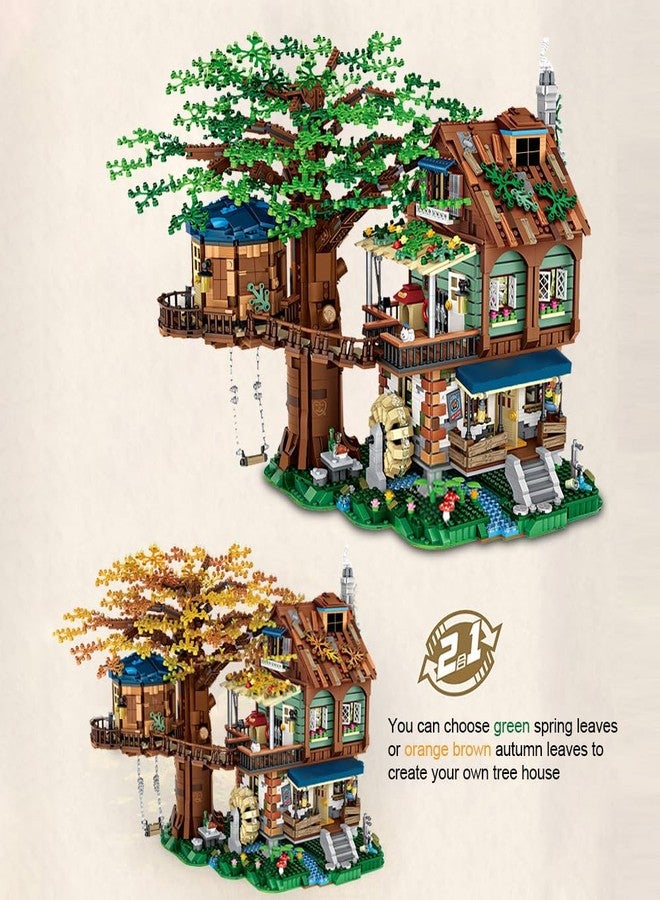 DUANT Mini Blocks Tree House Building Kit, 4761PCS Idea Forest House Building Blocks Set, DIY Mini Bricks Street View House Construction Model for Adult - Image 3